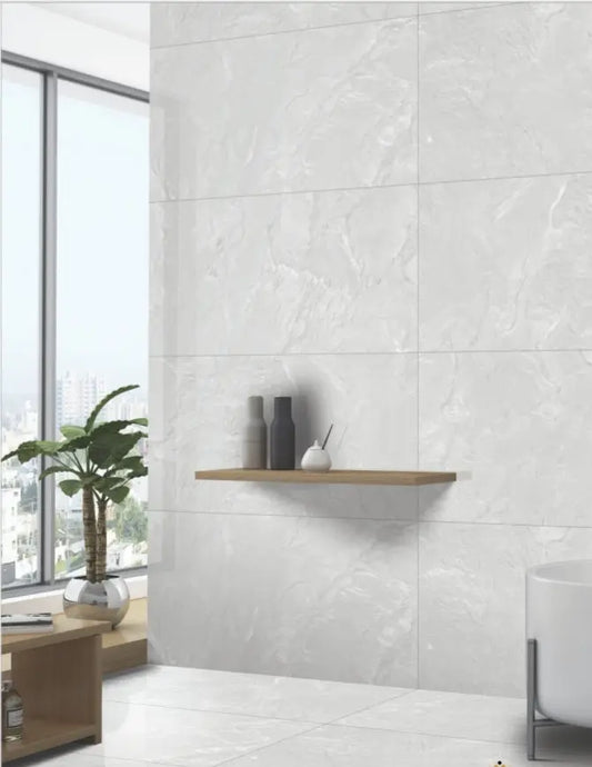 ALLU GREY 60 x 120 cm 9 mm High Gloss Porcelain Tiles £25.99 CANO