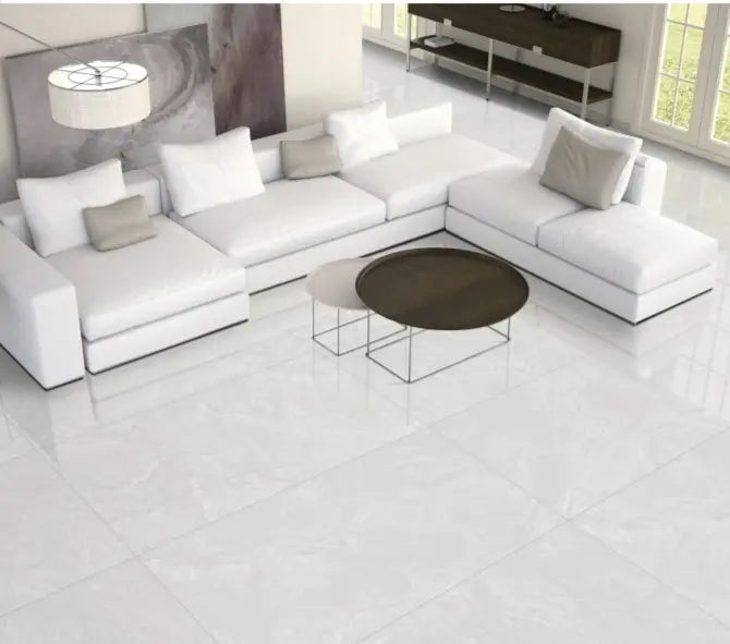 ALLU GREY 60 x 120 cm 9 mm High Gloss Porcelain Tiles £25.99 CANO