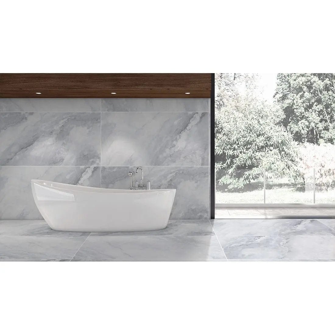 TRIS SILVER 60x120 cm Semi Polished Porcelain Tile from £24.99 sq.m DS