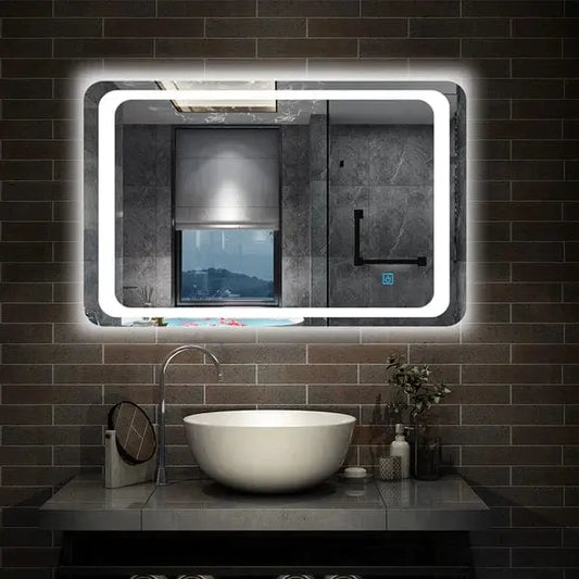 Bathroom Mirror with LED Lights, Anti Fog Touch Sensor Switch IP44 Rated vivido