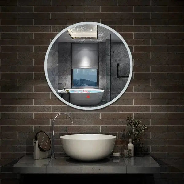 Round LED Bathroom Mirror with Demister-Flameless,Touch Control,600/700/800mm from £99 vivido