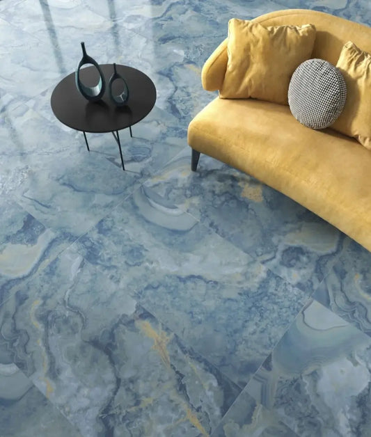 Kani Blue 60x120 cm Polished Porcelain Tiles from £24.99 sq.m IMP