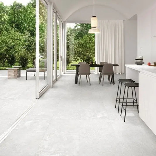 Anti Slip ( Slip stop) Lucky White Matt 100x100 cm Porcelain Tile from £27.99 sq.m Fur