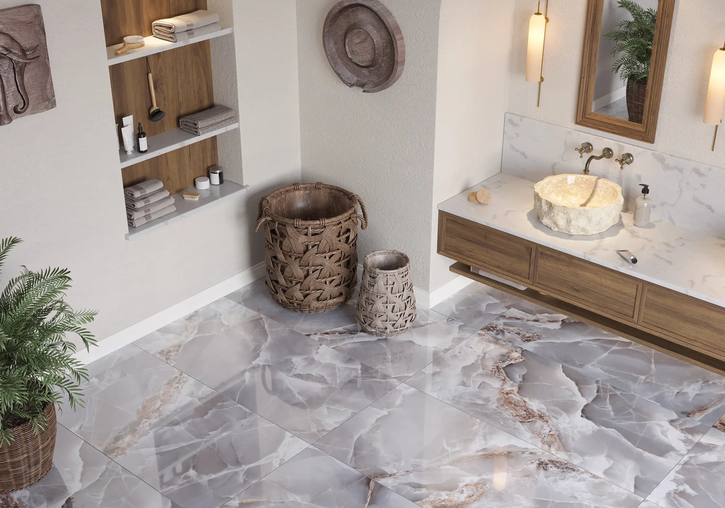 Oscar 60x120 cm Polished Porcelain Tiles from £32.99 sq.m