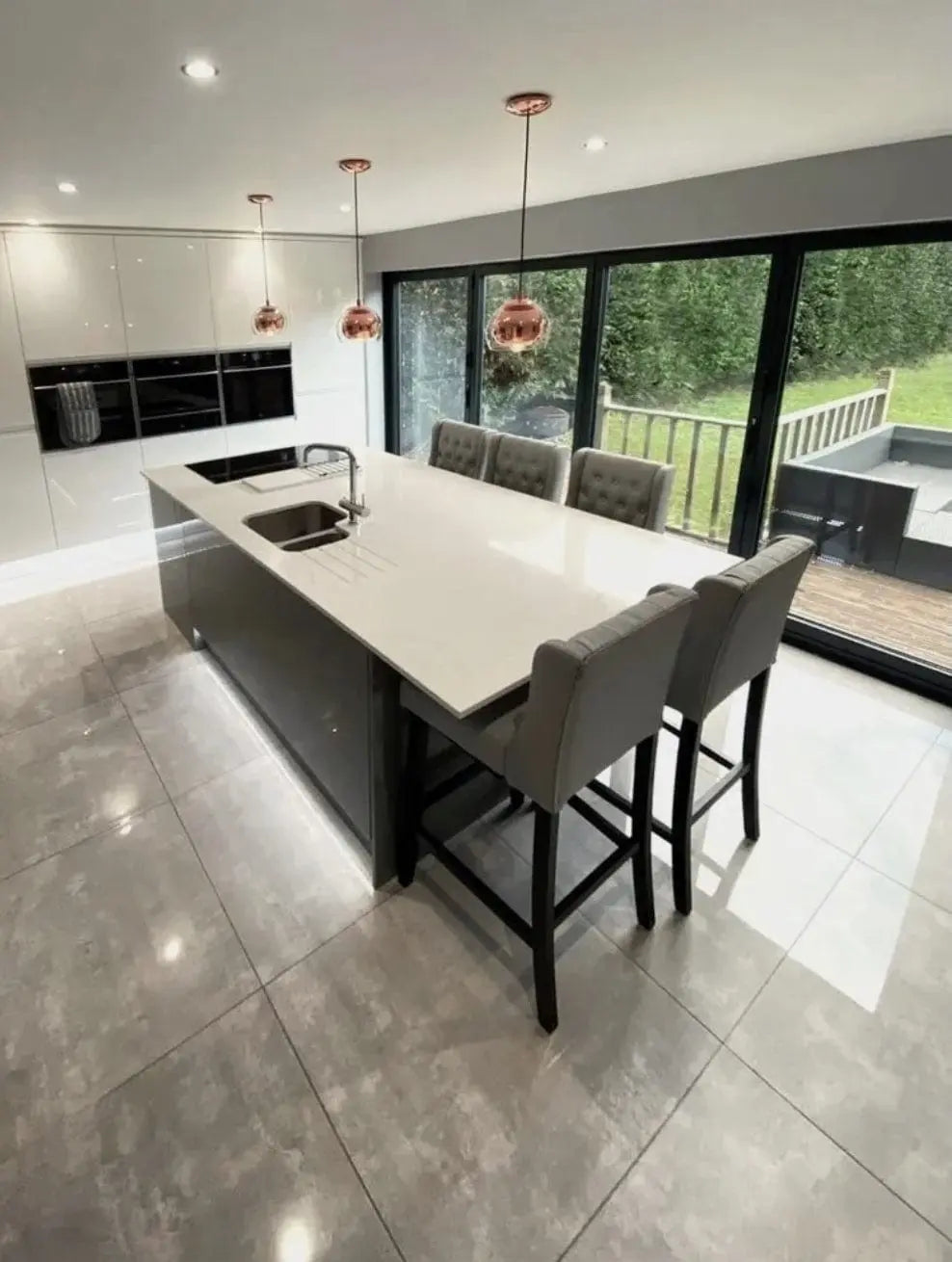 Ala Grey Nano Polished Porcelain Tile 80x80 cm £29.60 sq.m IMP