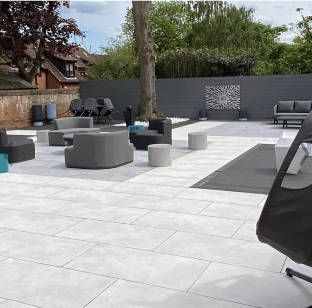 Live Off White 600x1200x20mm Outdoor Porcelain Paving from £38.10 sq.m Bien