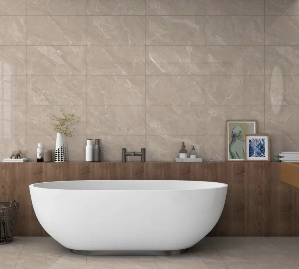 Spec Brown 30x60 cm  Polished Porcelain Tiles from £21.99 sq.m CANO