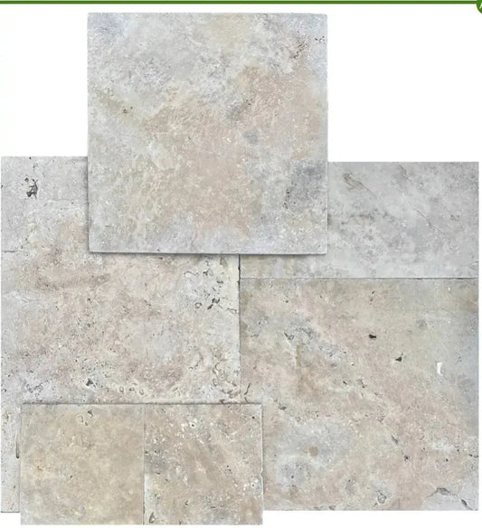 Tumbled Modular French Pattern Travertine from £24.99 sq.m