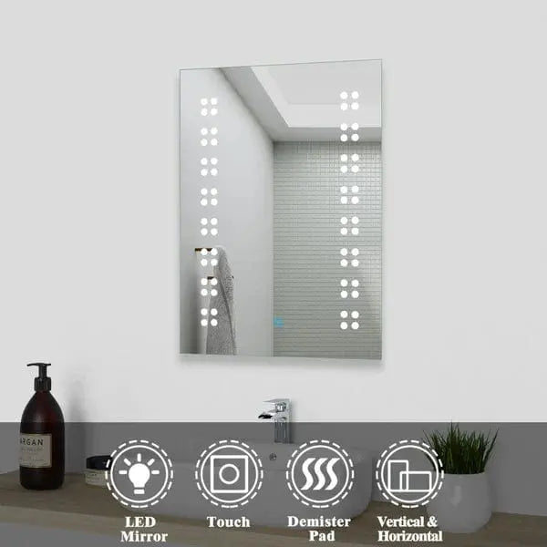 Mirror with LED Llights, Anti Fog Wall Mounted Vivido Tiles