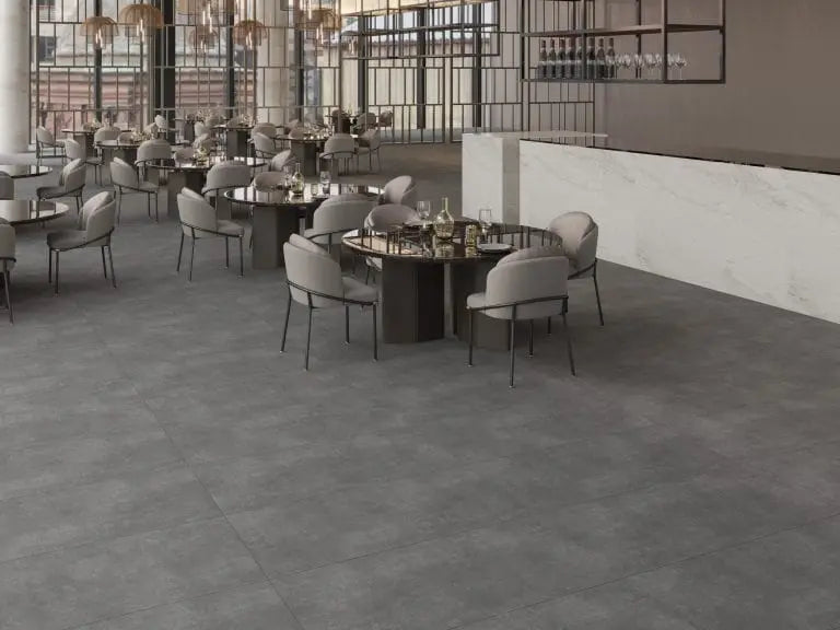 Siman Ivory 60 x 120 cm Concrete effect Outdoor Porcelain Tile from £38.99 sq.m Bien