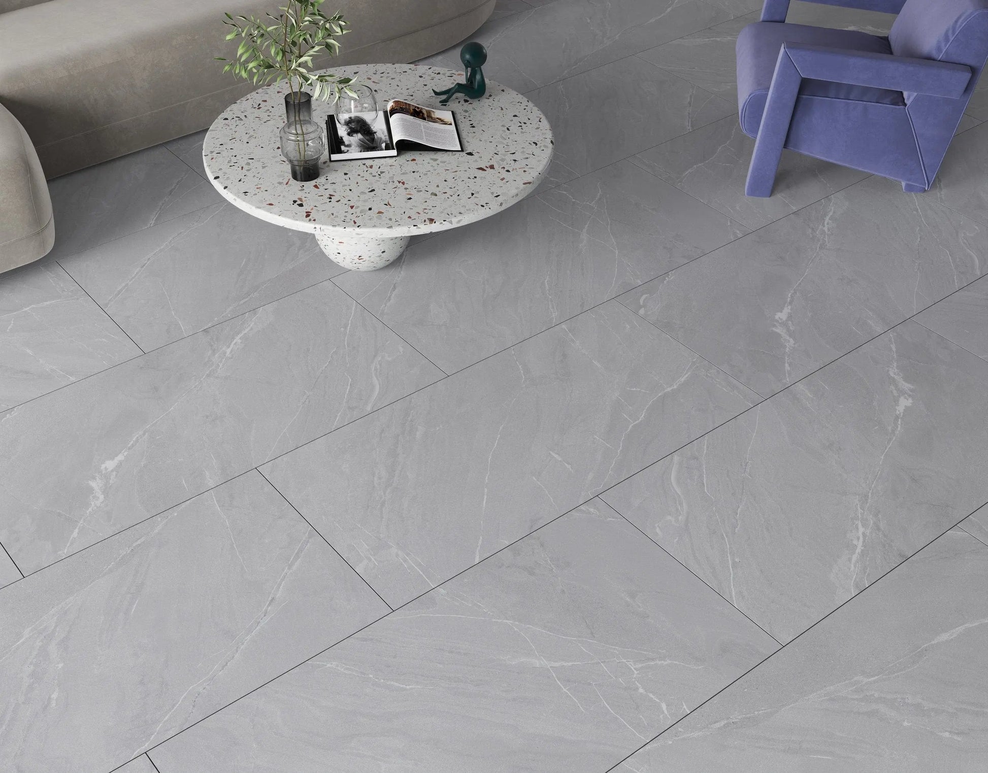 LAGUNA GRAPHITE 60x120 cm Matt Porcelain Tile from £27.99 sq.m Bien