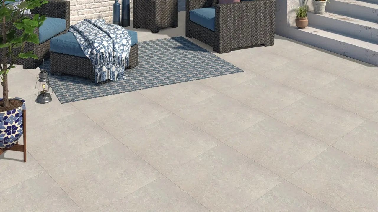 Town Smoke 80x80 cm concrete effect outdoor porcelain tiles from £25.99 sq.m Bien