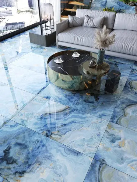 Blue Marble 60x120 cm Polished Porcelain Tile from £29 sq.m Bien