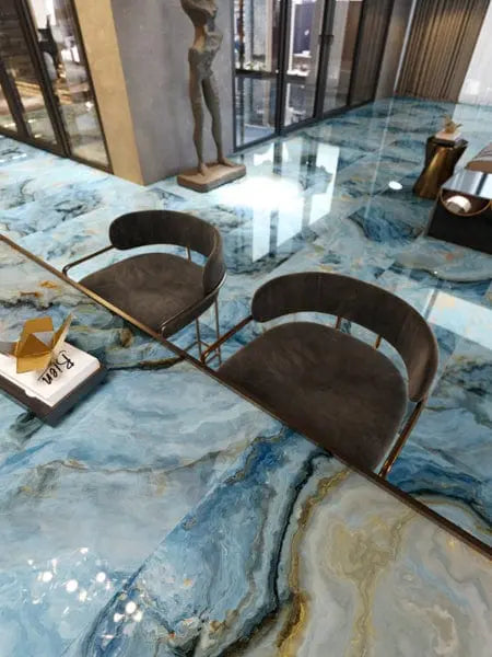 Blue Marble 60x120 cm Polished Porcelain Tile from £29 sq.m Bien