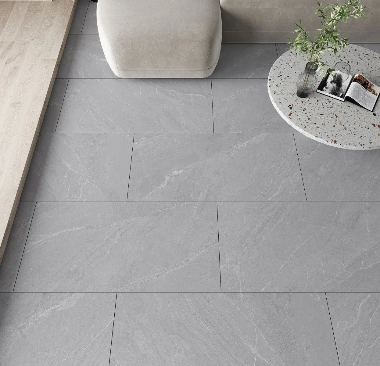 LAGUNA GRAPHITE 60x120 cm Matt Porcelain Tile from £27.99 sq.m Bien