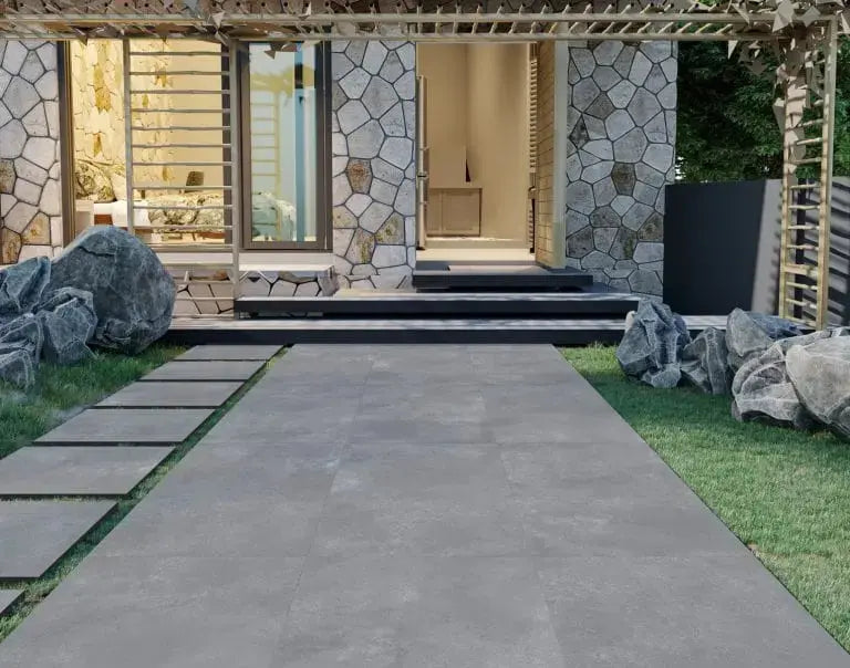 Live Cool Grey 600x1200x20 mm Outdoor Porcelain Paving.  £38.50 sq.m Bien