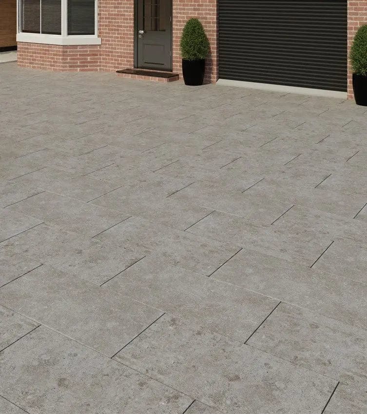 Look Grey 430x870x30 mm Driveway Porcelain Paving. from £49.99 Bien