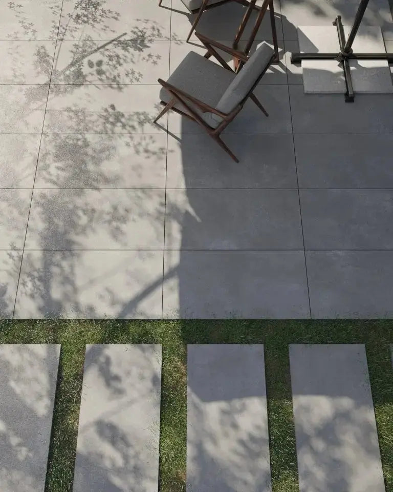 Live Cool Grey 600x1200x20 mm Outdoor Porcelain Paving.  £38.50 sq.m Bien