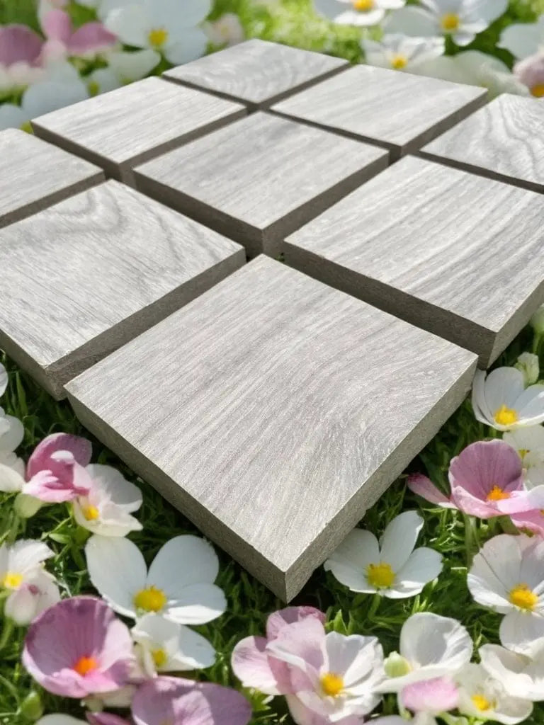 Anti Slip Jungle Wood Silver  100x100x20mm Outdoor Porcelain Paving (25 pieces set) Bien