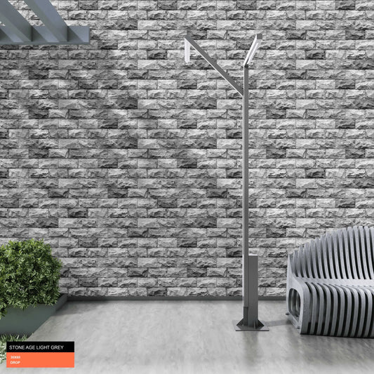 STONE AGE L.GREY 30x60 cm  Ceramic Wall Tile from £15.99 sq.m CANO