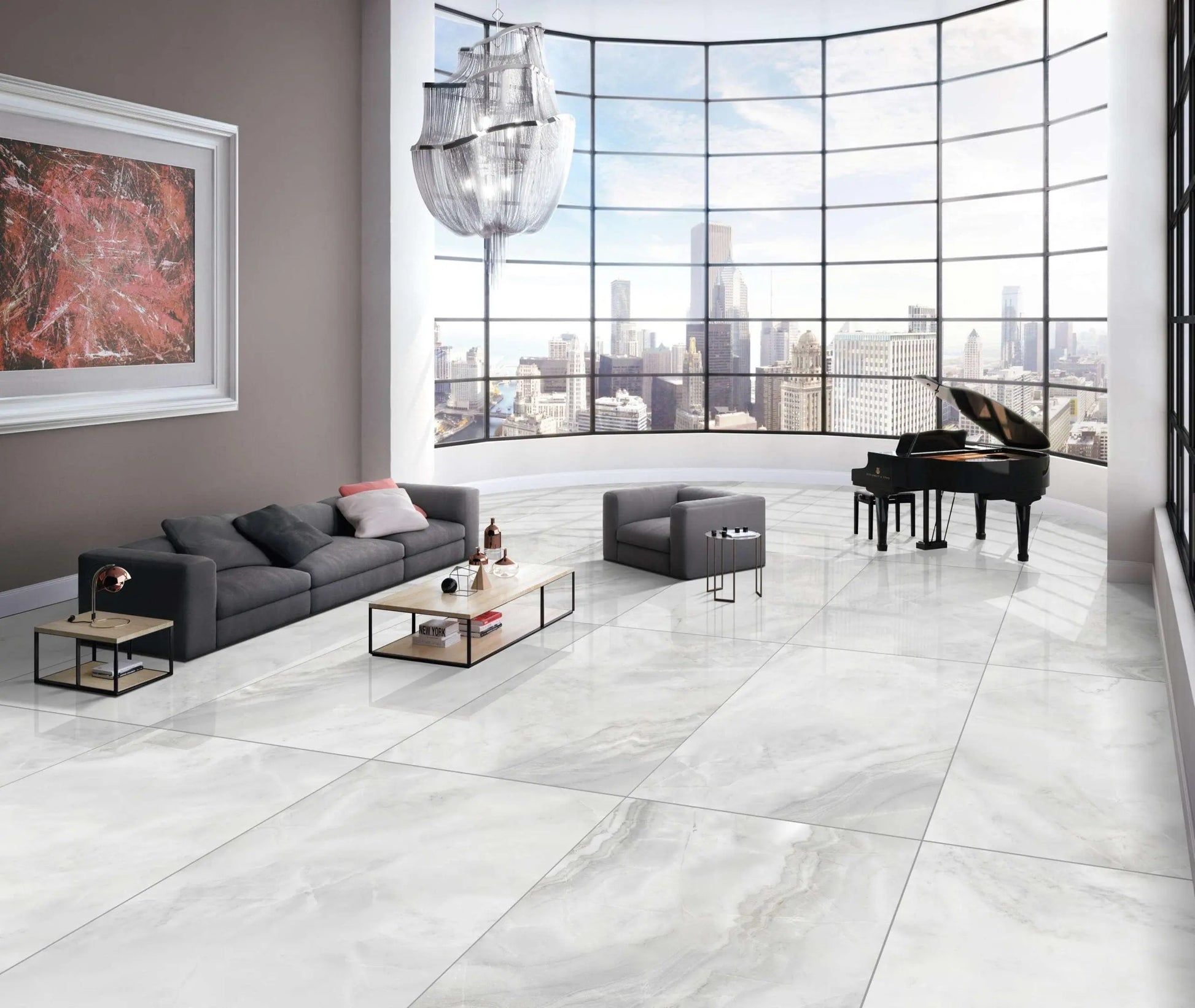 FREE DELIVERY D Onyx Grey 60x120 cm 9 mm Sugar Effect Porcelain Tile £24.99 CANO