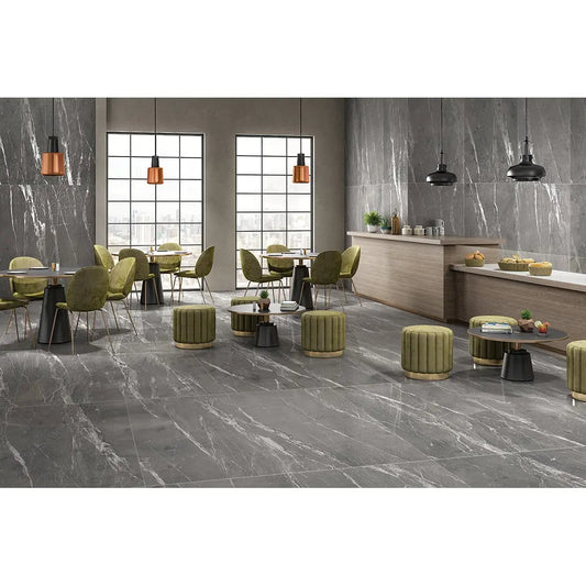 Slate SMOKEY 60x120 cm Matt Porcelain Wall and floor Tile from £22.99 sq.m DS