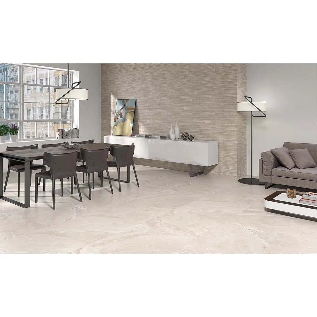 Alaba Beige Carving  30x60 cm Matt Porcelain Tile. from £19.99 sq.m DS