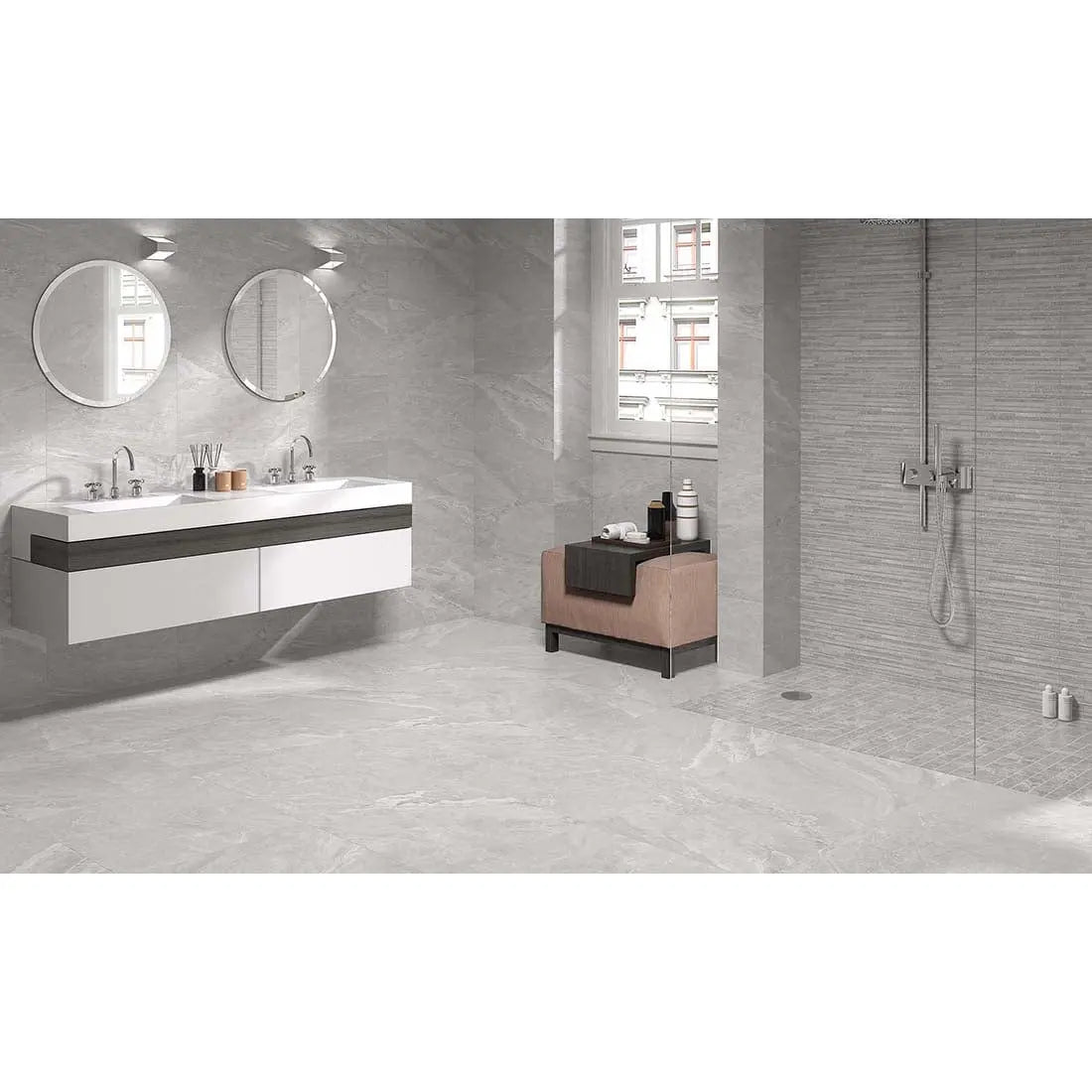 Alaba D.Grey Carving  30x60 cm Matt Porcelain Tile. from £19.99 sq.m Vivido Tiles