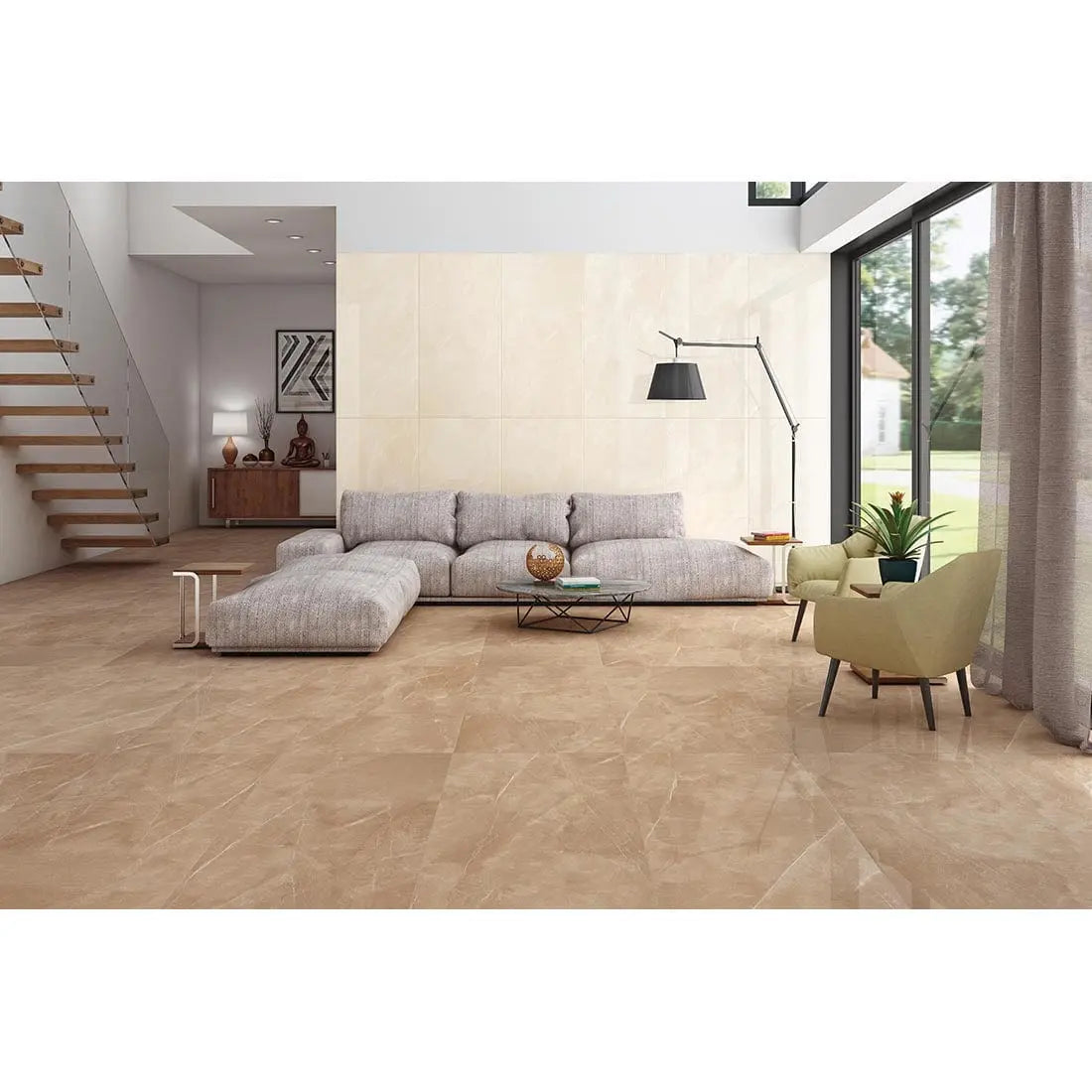 Ariana Creama 60x120 cm Polished Porcelain Tiles from £19.99 sq.m DS