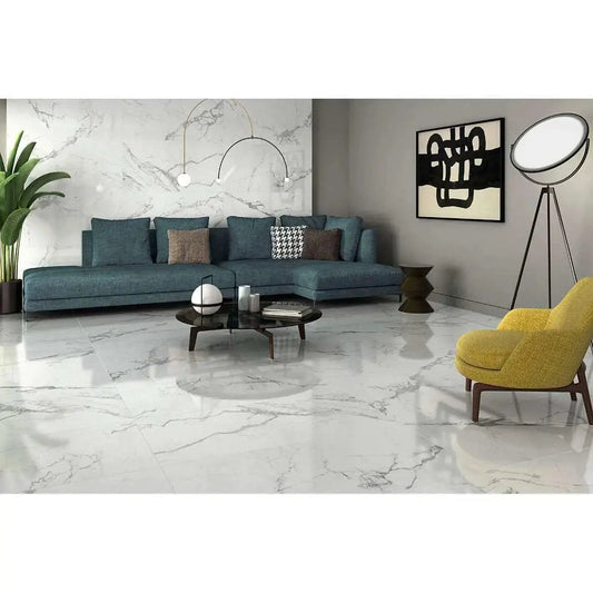 Artico  White Semi Polished Porcelain Tile available in 3 sizes