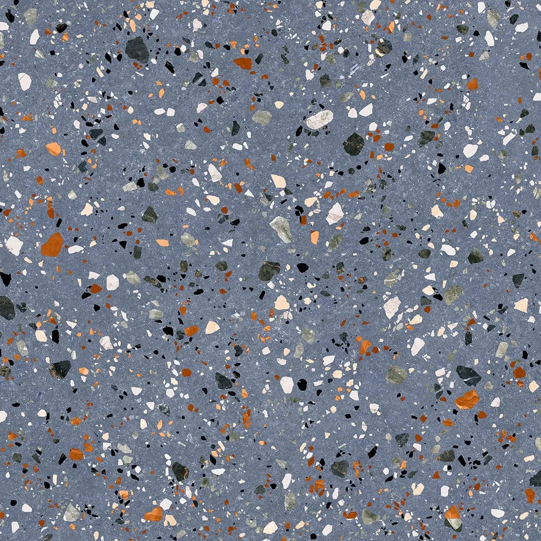 Terrazzo Blue 60x60 cm Matt Porcelain Tile from £23.99 sq.m DS