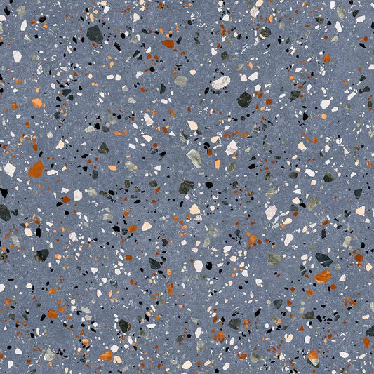 Terrazzo Blue 60x60 cm Matt Porcelain Tile from £23.99 sq.m DS