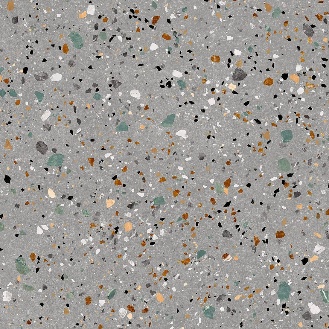 Terrazzo Grey 60x60 cm Matt Porcelain Tile from £23.99 sq.m DS