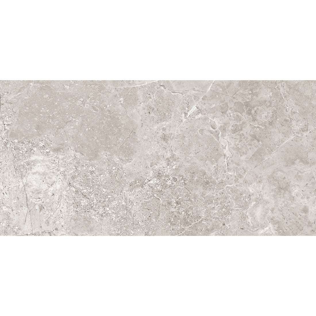 Jerico Grey Marble effect Polished Porcelain Tile