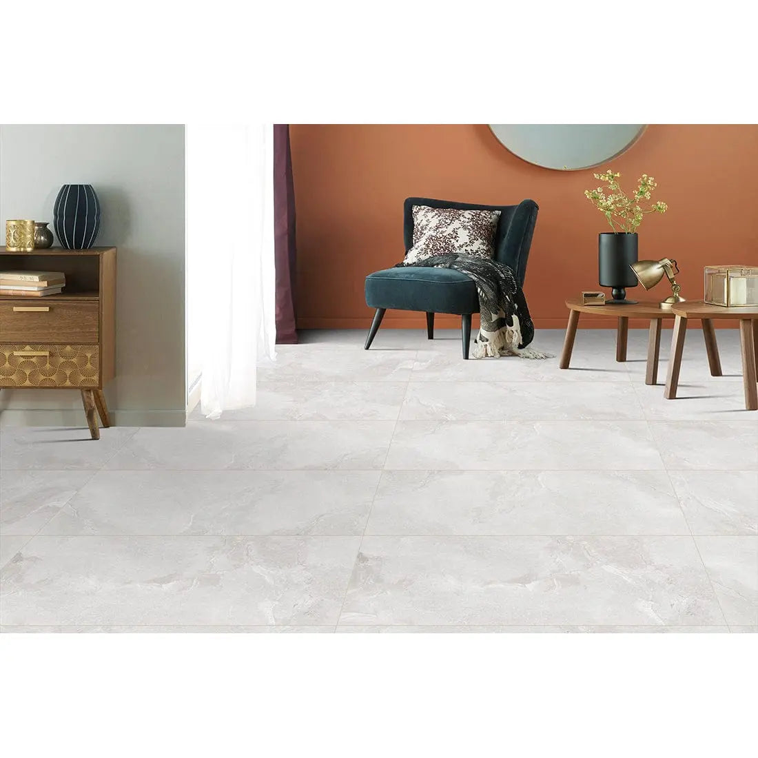 Ross Bianco 60x120 cm Matt Porcelain from £25.00 sq.m DS