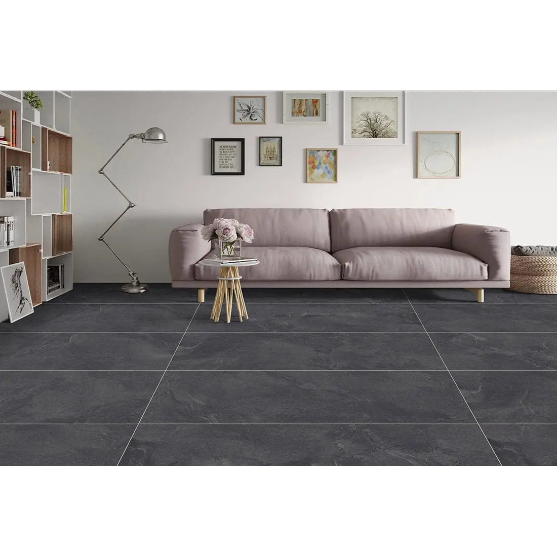 Ross 60x120 cm Nero Matt Porcelain from £25.00 sq.m ds