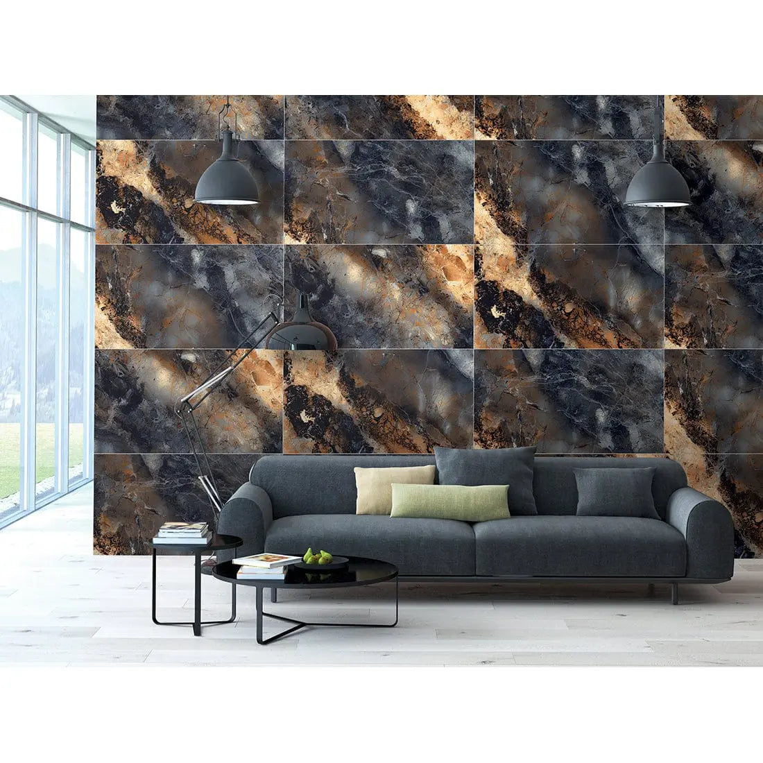 Smokey Gold Matt 60x120 cm Porcelain Tiles from £23.99 sq.m DS