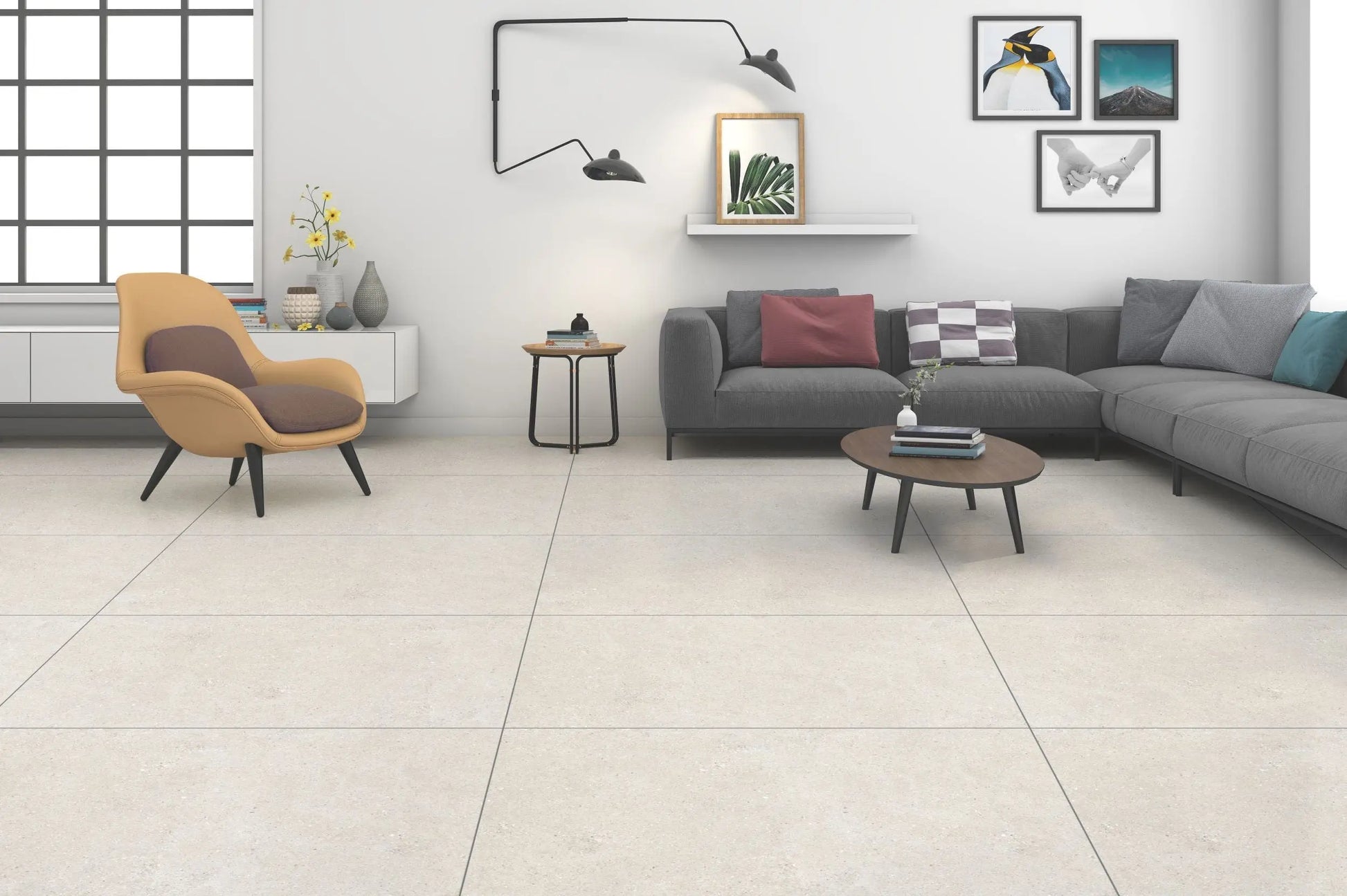 CONCRETE WHITE 80x120 cm Matt Porcelain Tile £25.99 sq.m CANO