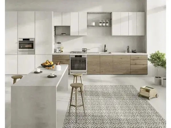 Patterned Grey Retro Style Porcelain Tile 33x33 cm from £17.60 sq.m imp